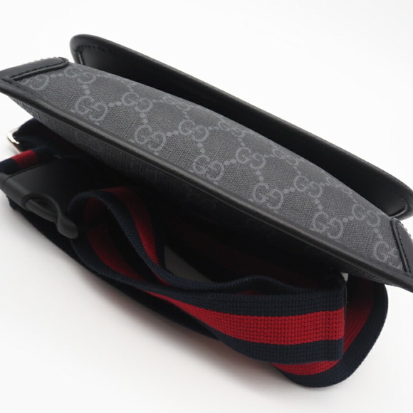 GUCCI GG Supreme PVC and Leather Body Bag 598113, available in black, gray, n... - Picture 6 of 11